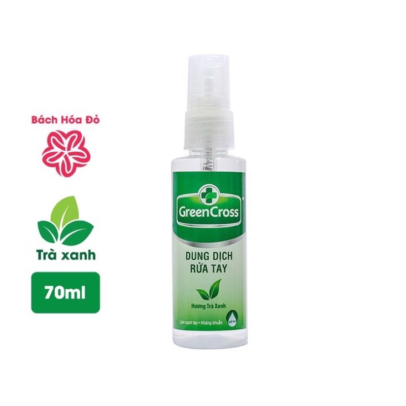 Xịt rửa tay diệt khuẩn,khử mùi,làm sạch,giữ ẩm,kháng khuẩn mini Grencroos 70ml(mẫu mới) Xuất hoá đơn đỏ