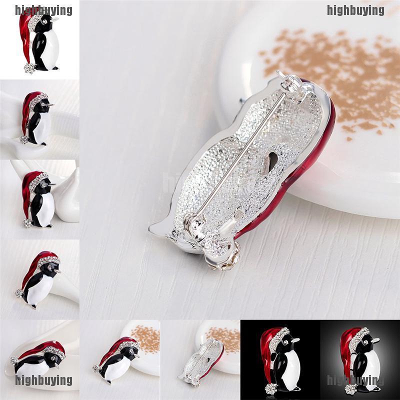 Ghim Cài Áo Hình Chim Cánh Cụt Đính Đá