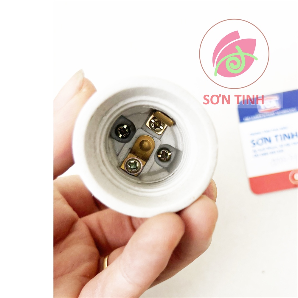 Đui đèn kiểu xoáy Sopoka chống cháy đui sứ SU2
