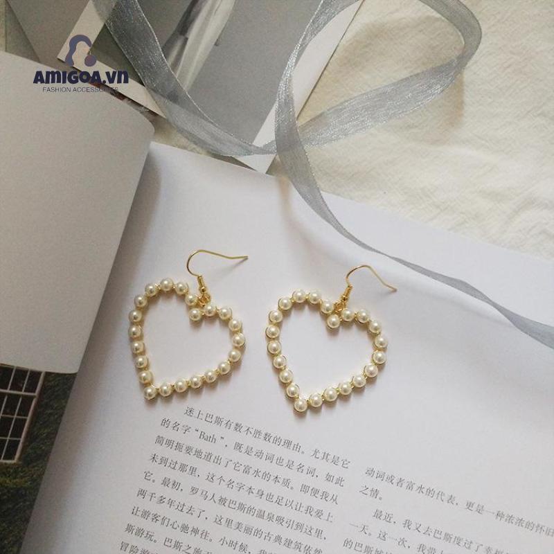 Bông Tai Trái Tim Xinh Xắn Thời Trang Cho Nữ