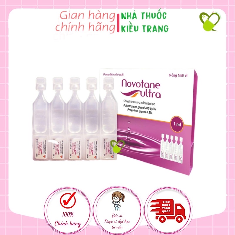 Novotane Ultra - Nước mắt nhân tạo dưỡng ẩm mắt, giảm khô mắt, mỏi mắt, mờ mắt