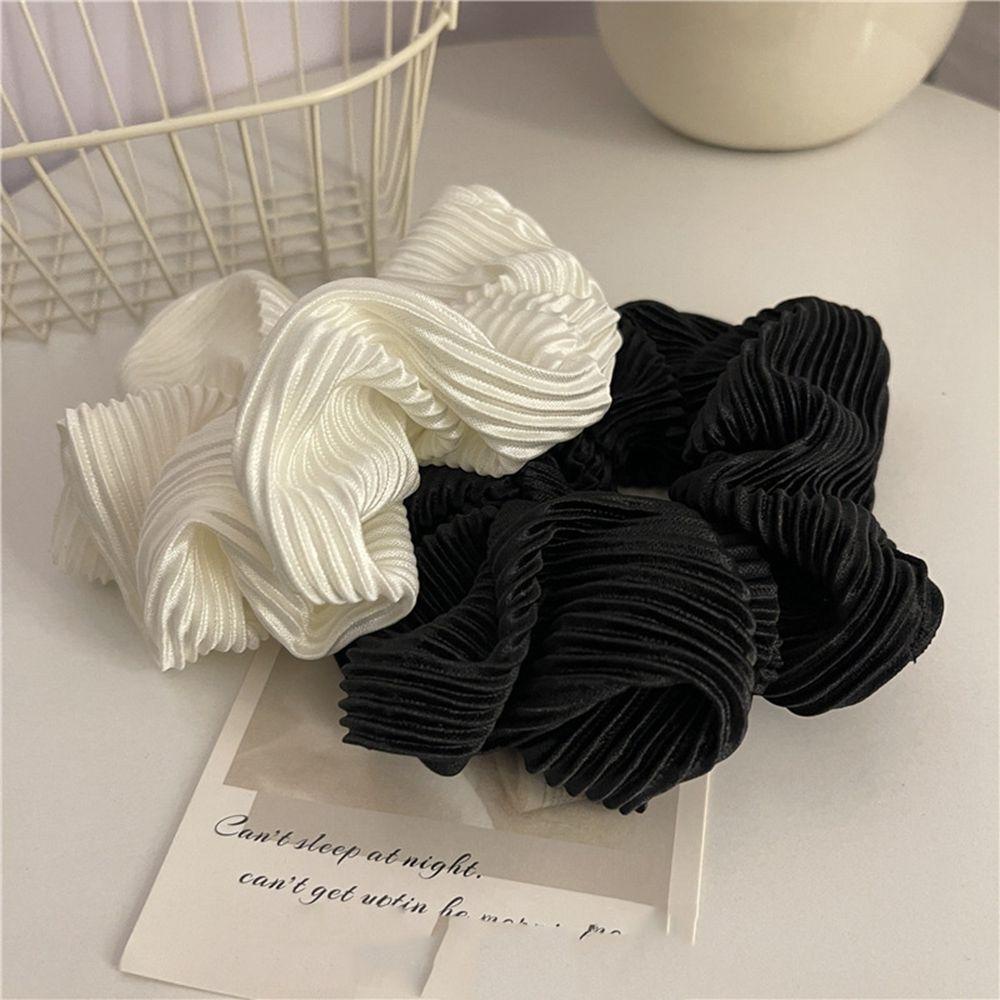 Dây Buộc Tóc Cao Su Lụa Satin Màu Trơn Đơn Giản VANES1