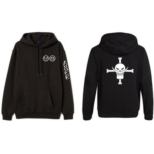 Áo hoodie unisex in hình đảo hải tặc râu trắng One Pice chất nỉ bông mềm mịn