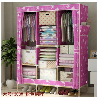 * Tủ vải KHUNG GỖ 3 BUỒNG nhiều họa tiết 1m3