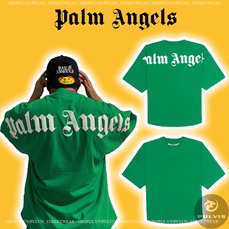 ⚡️[Hight Quality] - Oversize tee Palm Angels Green, áo thun oversize palm ag cao cấp full tag túi