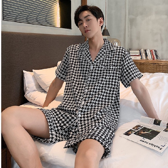 Pyjama nam nữ - Đồ mặc nhà mùa hè chất lụa bóng sang trọng