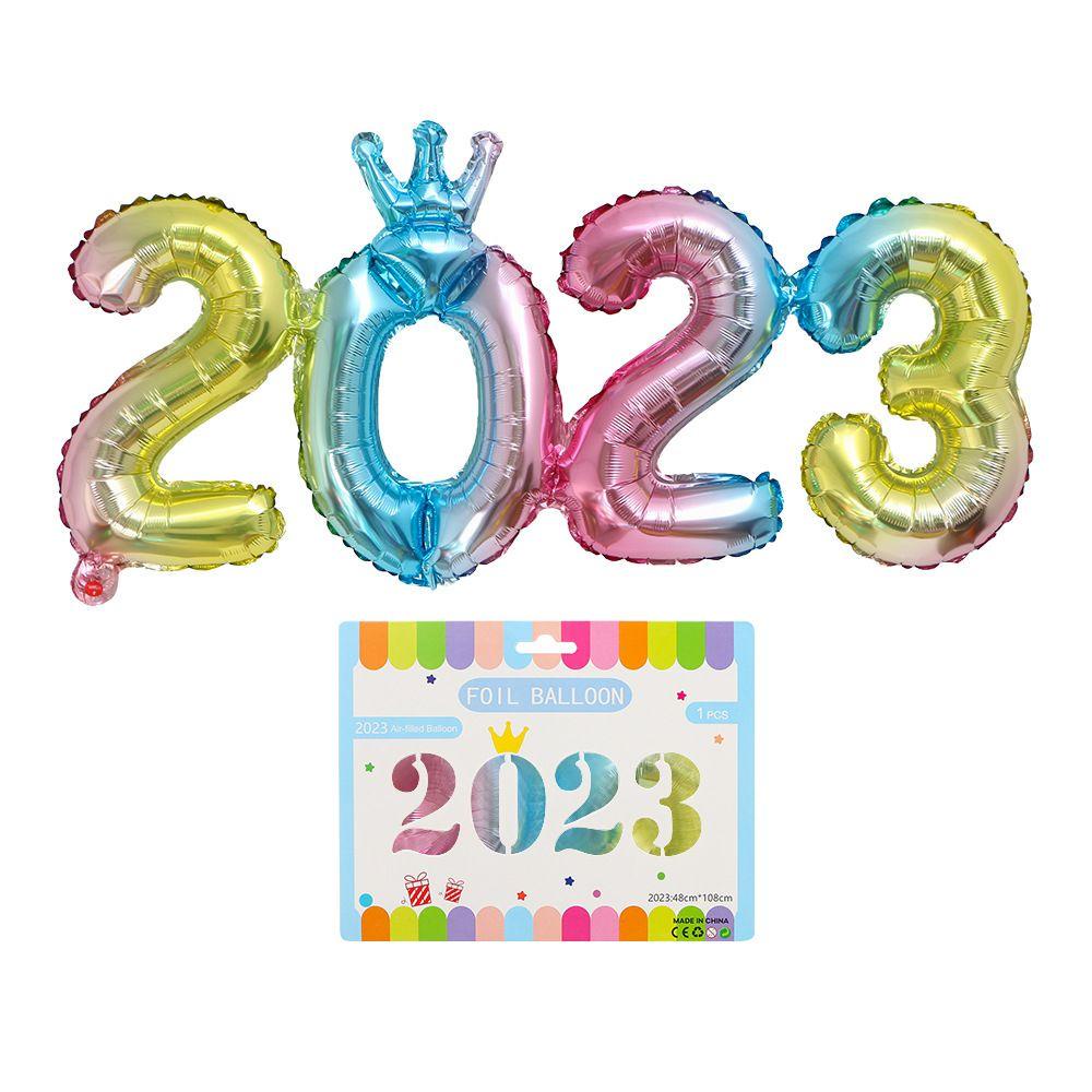 Set 10 Bong Bóng Hình Số 16 Inches 2023 Trang Trí Tiệc Kỷ Niệm