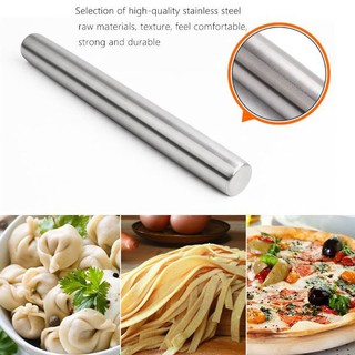 Cây cán bột / Cây lăn bột inox 304 Nanichino(Mẫu mới bịt 2 đầu)