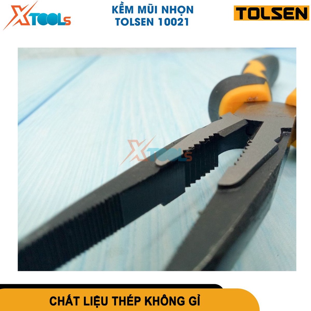 Kìm cắt công nghiệp 160mm-200mm Tolsen, kềm mũi nhọn cao cấp thép Cr-V chống rỉ sét mũi kềm siêu cứng[CHÍNH HÃNG][XTOOLS