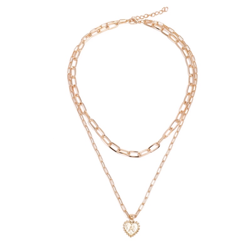 vòng cổ đôi phong cách , set dây chuyền cặp hàn quốc