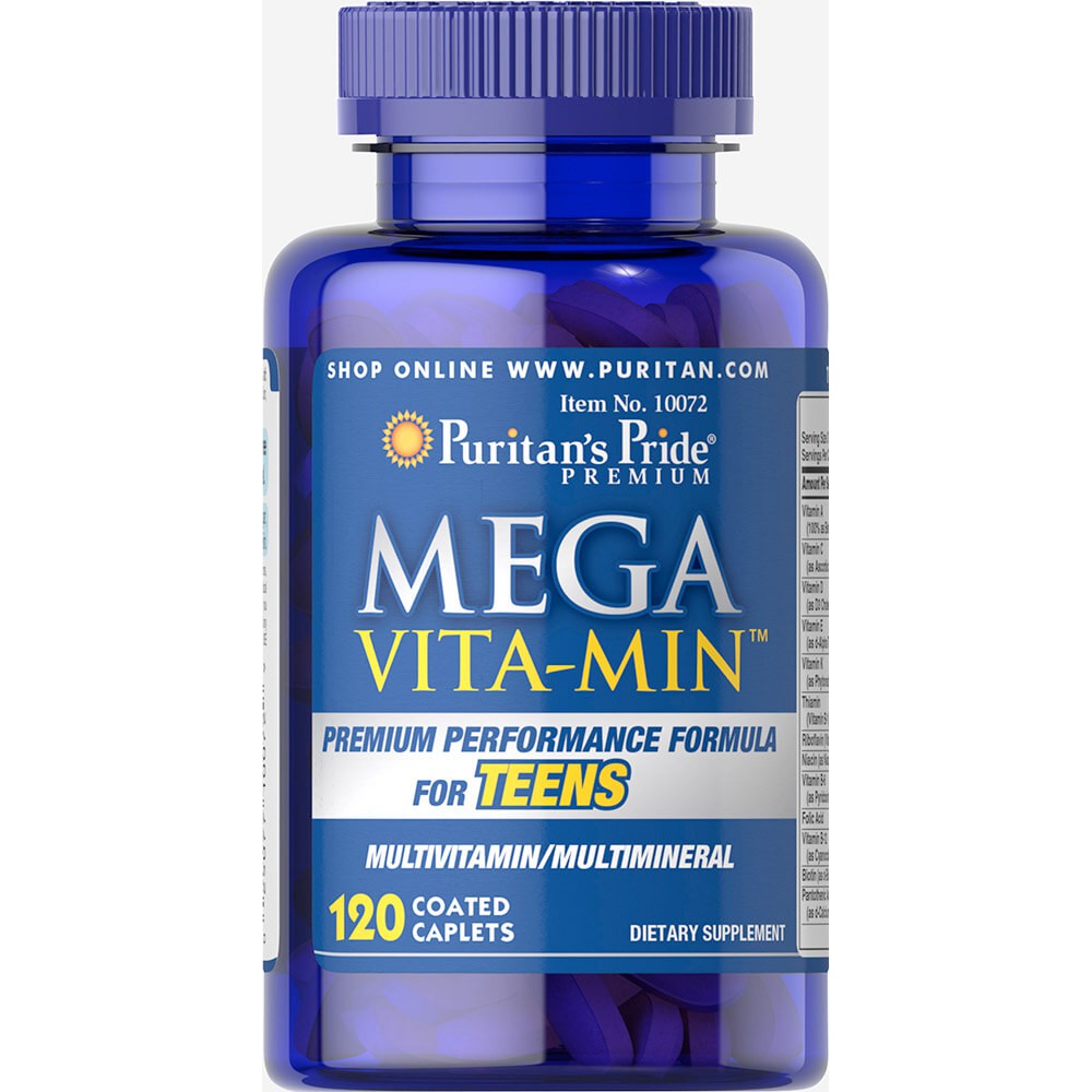 Vitamin tổng hợp cho thiếu niên tăng cường miễn dịch ngừa suy nhược mệt mỏi Puritan's Pride MEGA VITAMIN for TEENS120v