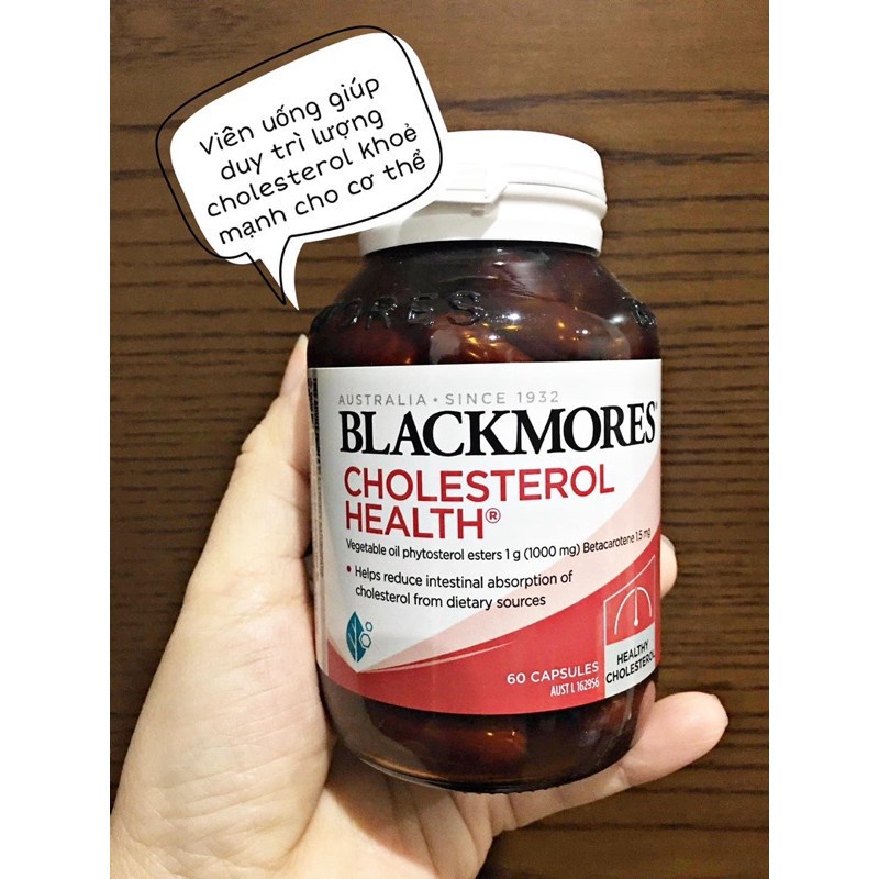 Viên uống giảm mỡ máu Blackmores Cholesterol Health 60 viên mẫu mới