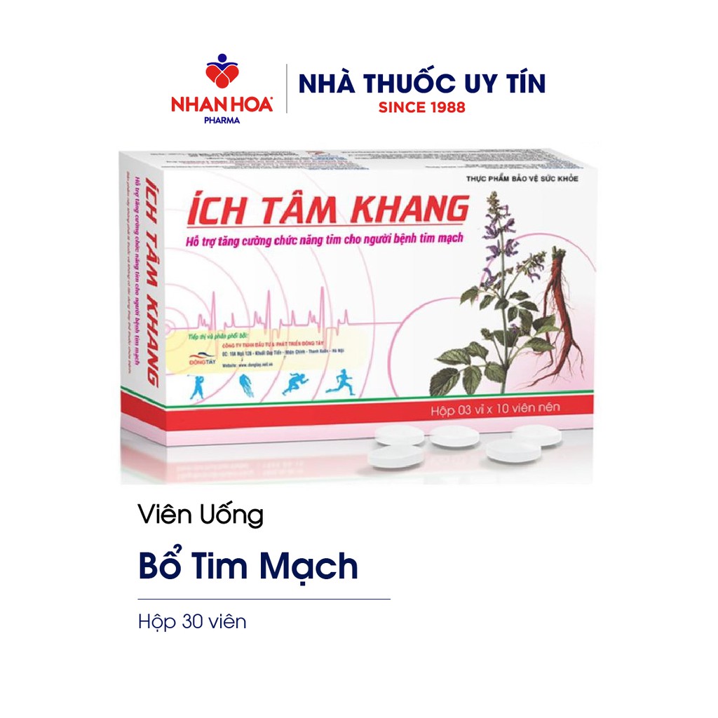 Viên Uống Bổ Tim Mạch Ích Tâm Khang hộp 30 viên