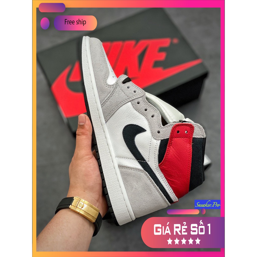 Giày thể thao AIR Jordan 1 Retro High Light Smoke Grey (GS) siêu đẹp dành cho nam nữ | BigBuy360 - bigbuy360.vn