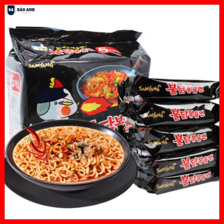 Mì khô gà cay Samyang vị truyền thống [ COMBO 5 GÓI ] Hàn Quốc Loại Ngon - BẢO ANH