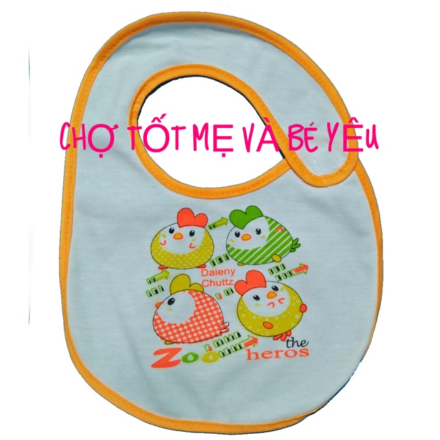 Combo 3 Yếm Dán Cotton Cho Bé Ăn Dặm