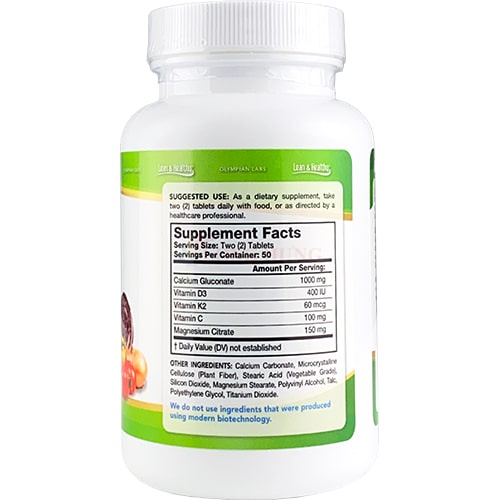 Viên uống Olympian Labs Green Calcium bổ sung canxi hữu cơ