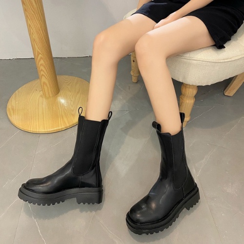 Bốt nữ siêu cao cổ chun Cao Cấp - boots cổ cao thời trang Hàn Quốc