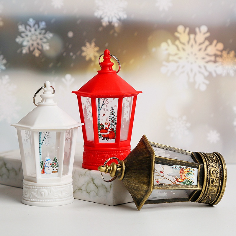 1 Đèn LED Dầu Để Bàn Hình Ông Già Noel / Người Tuyết / Tuần Lộc Trang Trí Tiệc Giáng Sinh