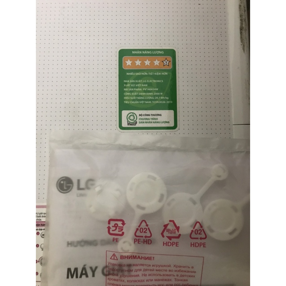 Máy giặt LG Inverter 8.5 kg FV1408S4W 2020 - Điện Máy Kho Rẻ