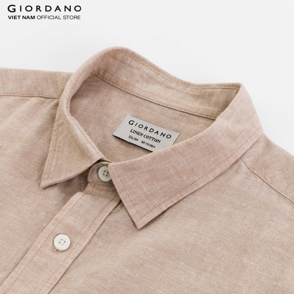 Áo Sơ Mi Nam Dài Tay Linen Shirt Giordano 01042201