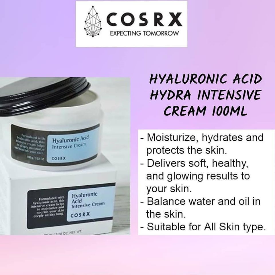 Kem Dưỡng Cấp Nước COSRX Hyaluronic Acid Intensive Cream 100ml