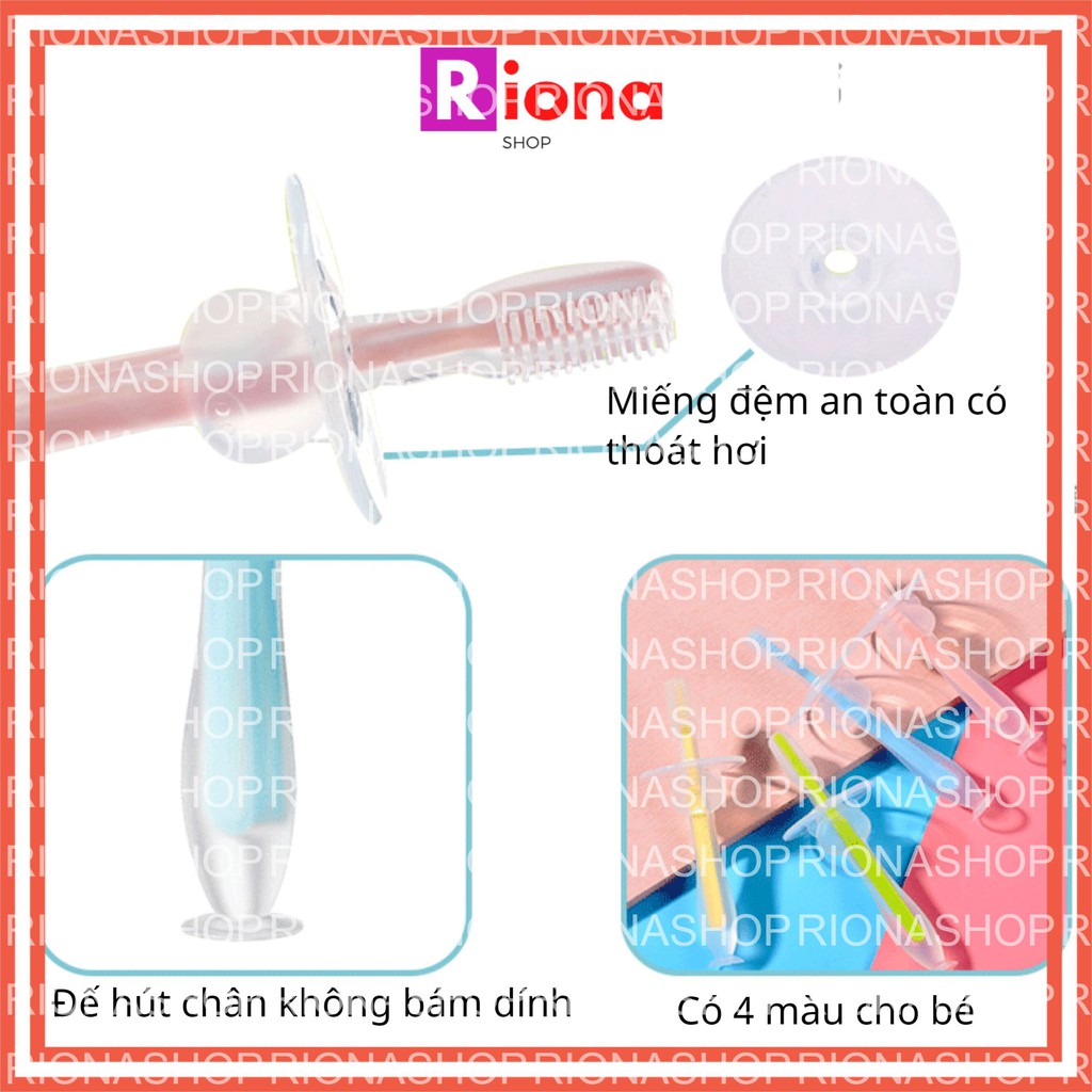 Bàn chải silicon cho bé bàn chải đánh răng trẻ em 1, 2, 3 tuổi RIONASHOP