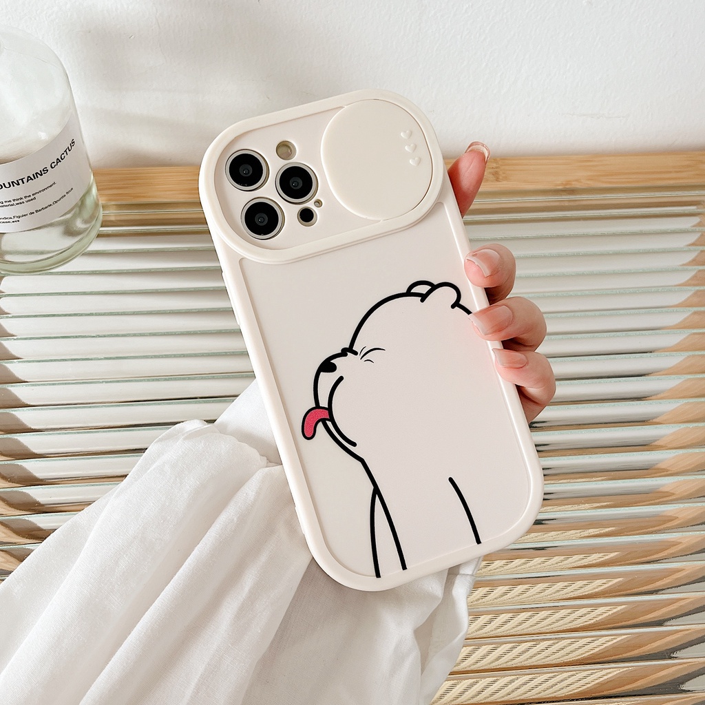 Ốp Điện Thoại Silicon Mềm Chống Sốc In Hình Gấu Dễ Thương Cho iPhone 13 12 11 Pro Max X XS XR