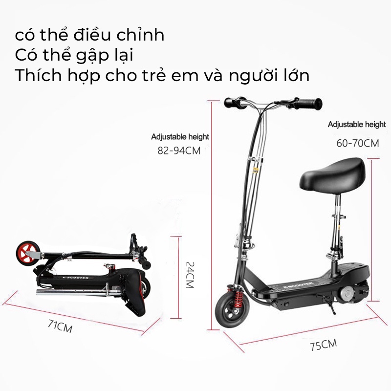 Lô hàng 24 giờ✨ mini xe đạp điện e scooter Aldult đứa trẻ rẻ Xe điện cân bằng người lớn