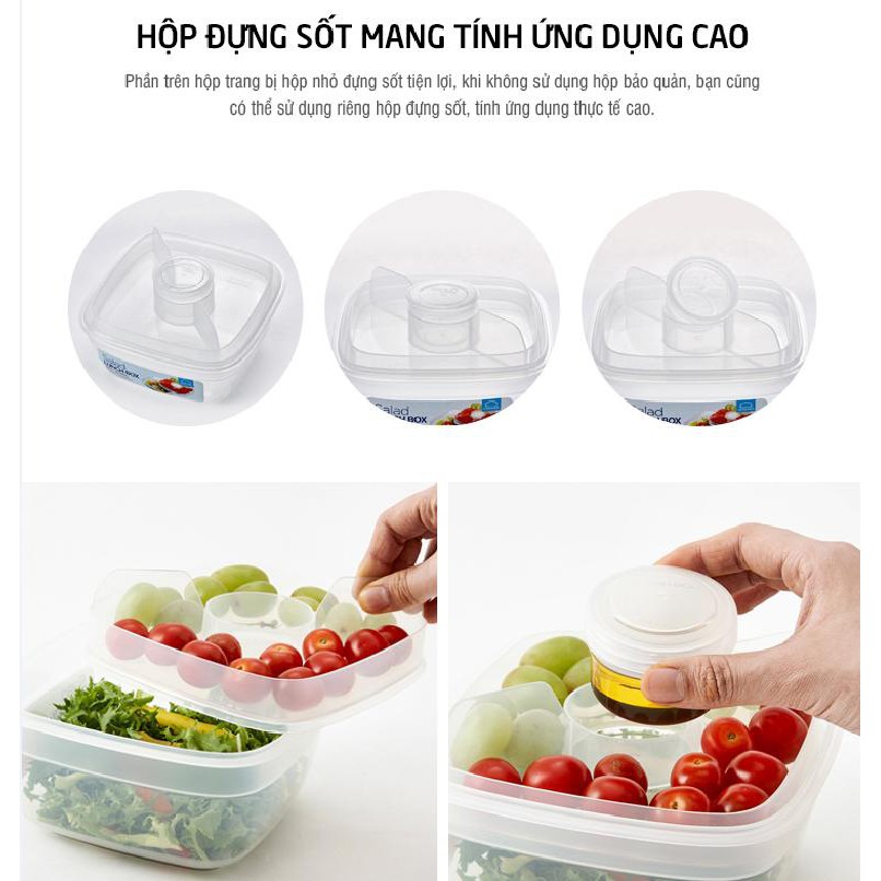 Hộp bảo quản thực phẩm- Tô salad 1.6L Lock&amp;Lock - HSM8450T