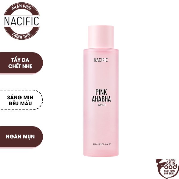 Nước Hoa Hồng Loại Bỏ Tế Bào Chết, Làm Dịu Da NACIFIC Pink AHABHA Toner 150ml