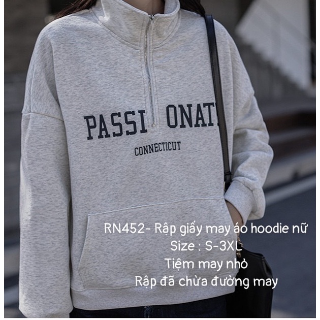 RN452_Rập giấy may áo hoodie nữ