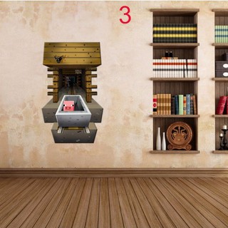 GIẤY DÁN TƯỜNG 3D Game Minecraft NHẬP KHẨU