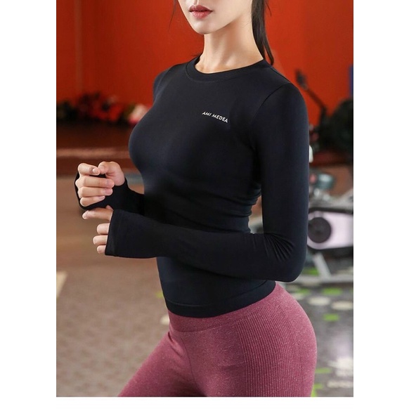 Áo dài tay tập gym yoga nữ