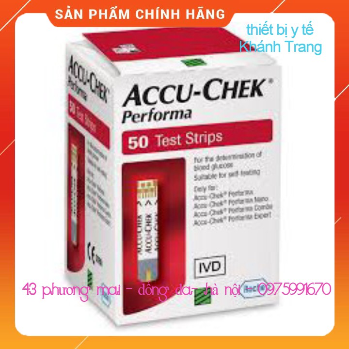 Que thử đường huyết Accu-Chek Performa (Hộp 25, 50 que)