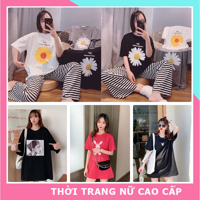 Áo phông nữ form rộng vải cotton nhiều mẫu lựa chọn , Áo thun tay lỡ form rộng [Nhiều Mẫu Để Chọn] | BigBuy360 - bigbuy360.vn