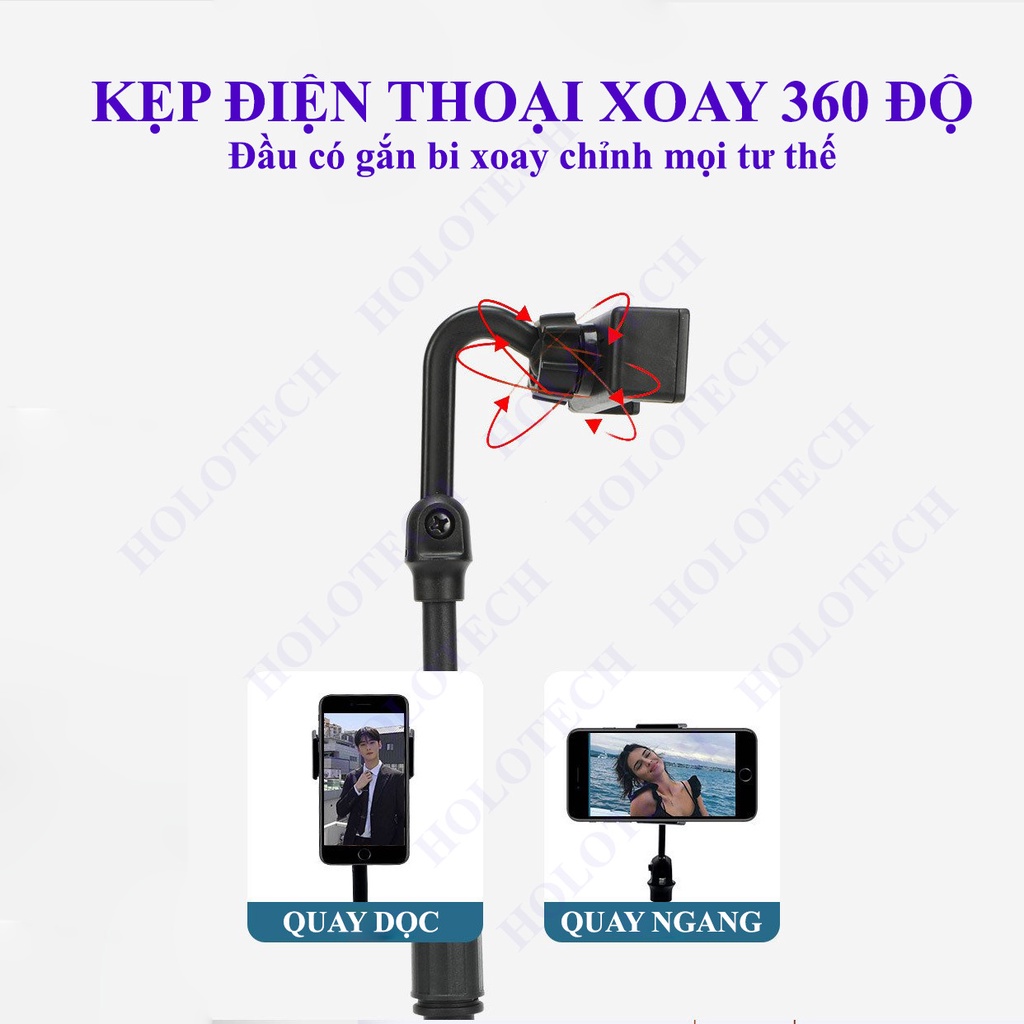 Giá Đỡ Điện Thoại Để Bàn Gấp Gọn HOLOCOM K88, Kệ Đỡ Đa Năng Xoay 360 Độ Chắc Chắn Chụp Ảnh, Quay Video, Livestream