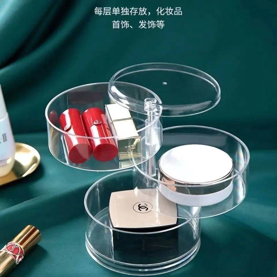 Hộp Đựng Trang Sức Khuyên Tai/Kẹp Tóc Nhiều Tầng Chống Oxy Hóa Có Thể Xoay Được Kiểu Dáng Tinh Tế