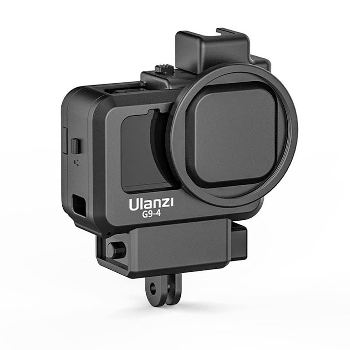 Khung GOPRO 10 / GOPRO 9 có khe gắn adapter Mic LED Ulanzi G9-4