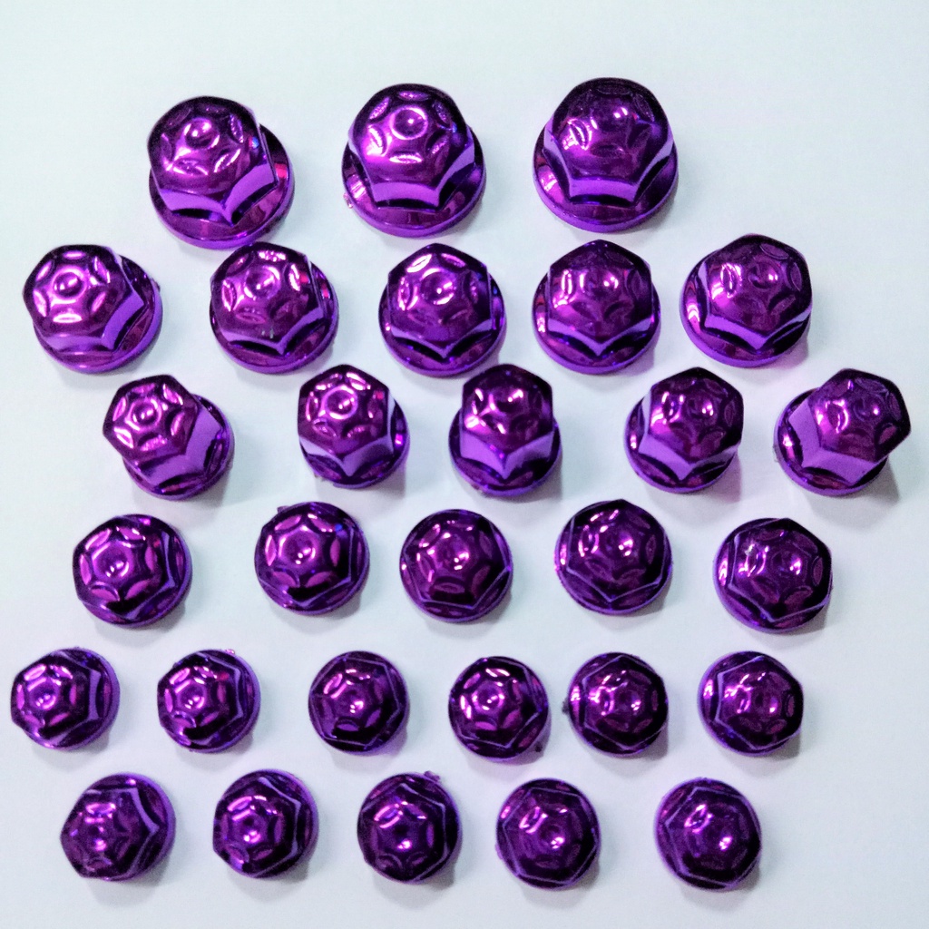 Bộ  chụp ốc xe gắn máy , xe điện , xe đạp các loại - màu tím