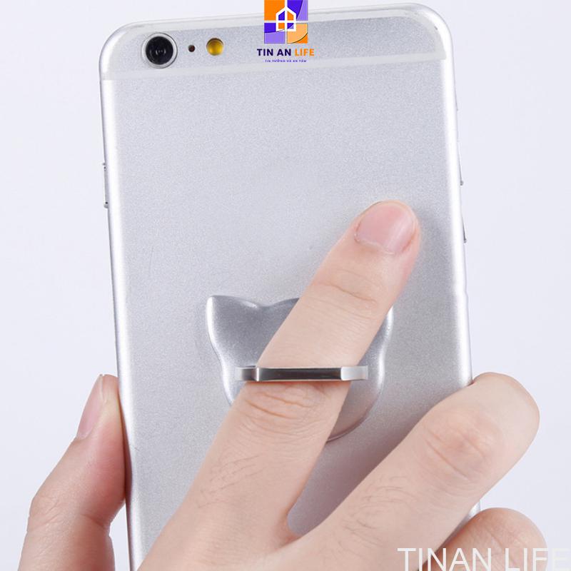 Giá Đỡ Điện Thoại Di Động Hình Mèo Dễ Thương , Giá Đỡ Dạng Nhẫn Đa Chức Năng Cho Điện Thoại