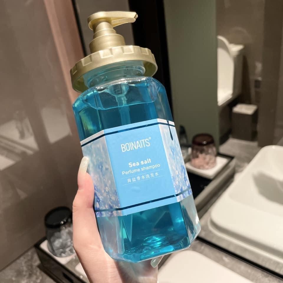Dầu Gội, Xả, Sữa Tắm Nước Hoa Pháp Hương Hoa Anh Đào  BOINAITS 450ml hàng nội địa Trung, tinh chất muối biển