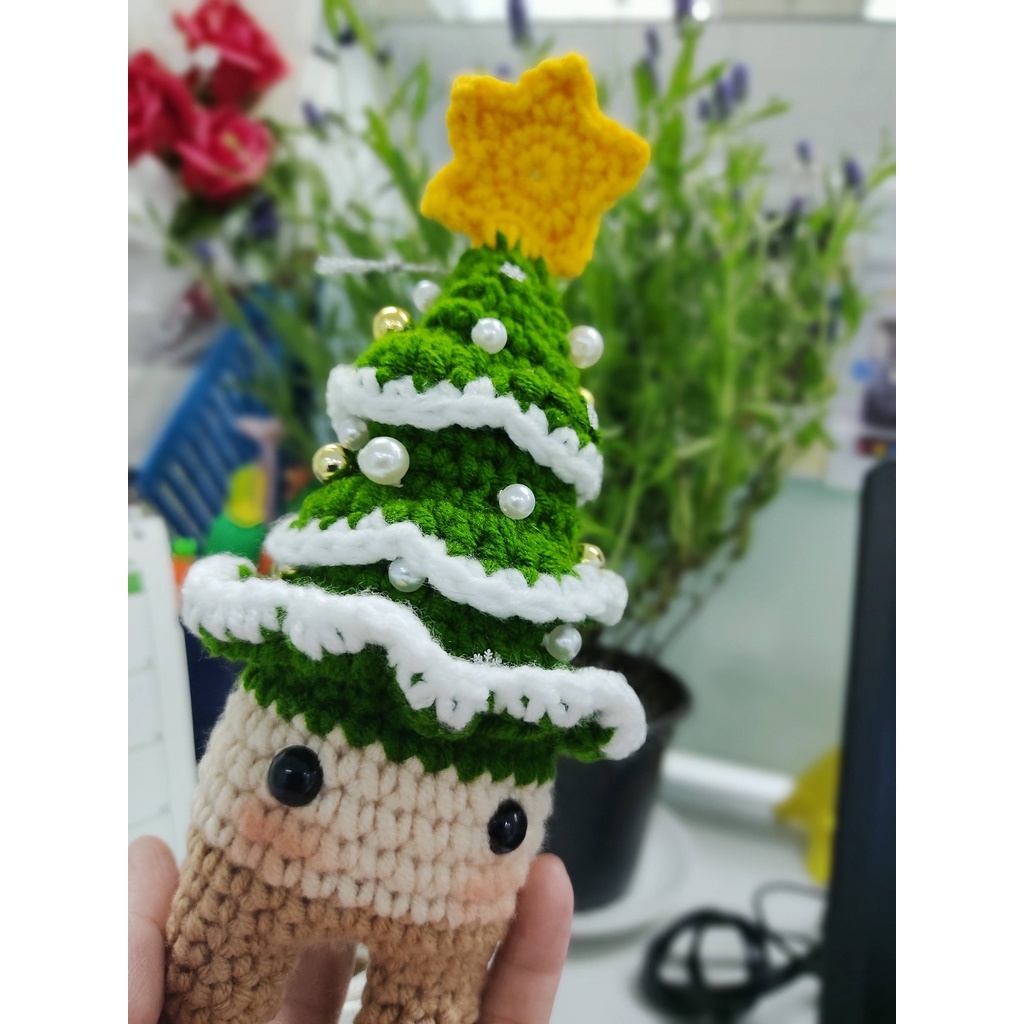 Cây thông noel bằng len handmade