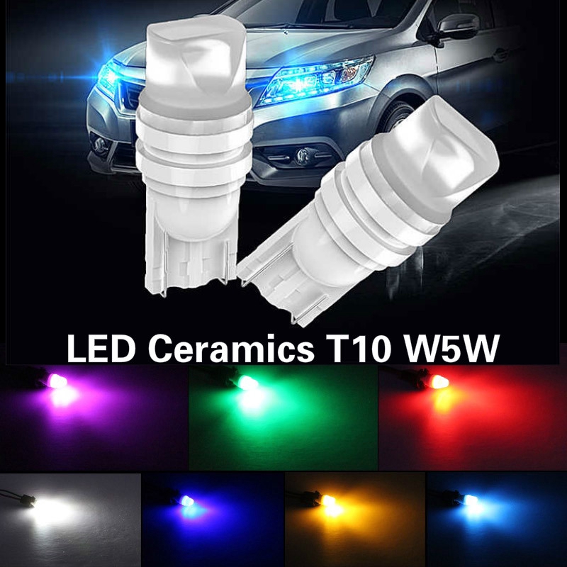 Đèn LED Gốm T10 W5W Gắn Biển Số Xe Hơi DRL Chất Lượng Cao