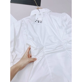 Áo Bèo Nơ Cổ Sơ Mi Thun Bèo Cổ