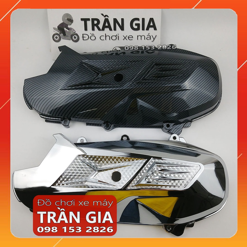 Ốp lốc máy xe Vario 160 cc Indo-Việt năm 2022-2023 che nồi carbon xi inox carbon xe Honda 160cc - phụ kiện trang trí