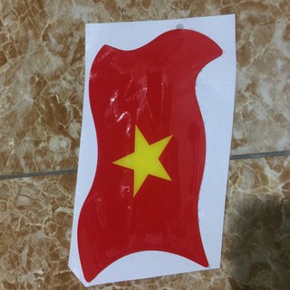 Tem dán Cờ đỏ sao VÀNG chống nước - A1386