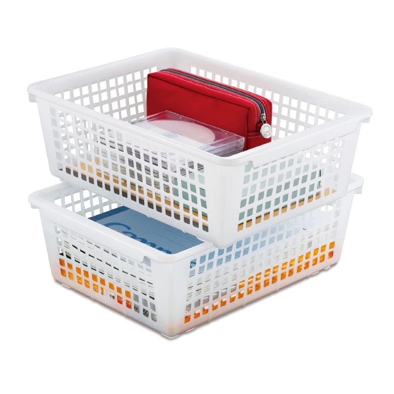 Daiso Rỗ Nhựa A4 26.7X37X12.8Cm (Cái) A4 Stacking Basket Deep Type