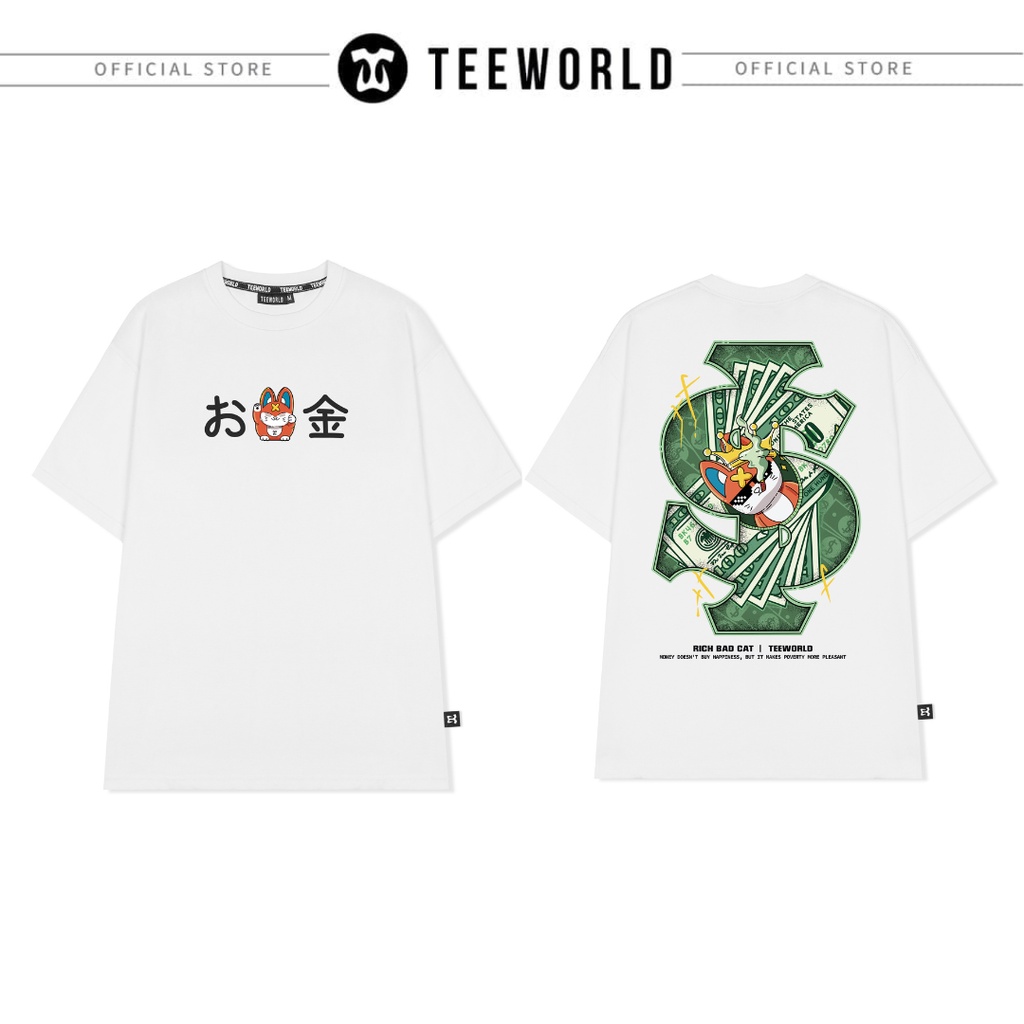 Áo thun Teeworld Rich Bad Cat - TW Zoo Collection T-Shirt Nam Nữ Form Rộng Unisex