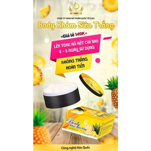 Body Khóm Vàng siêu trắng da chính hãng Duly | BigBuy360 - bigbuy360.vn